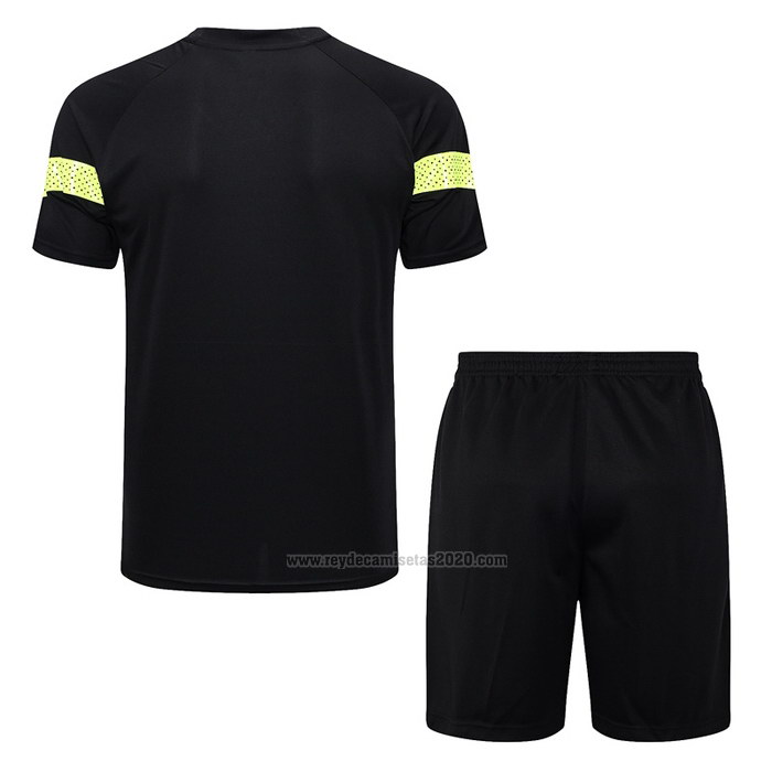 Chandal del Manchester City Manga Corta 2022-2023 Negro - Pantalon Corto